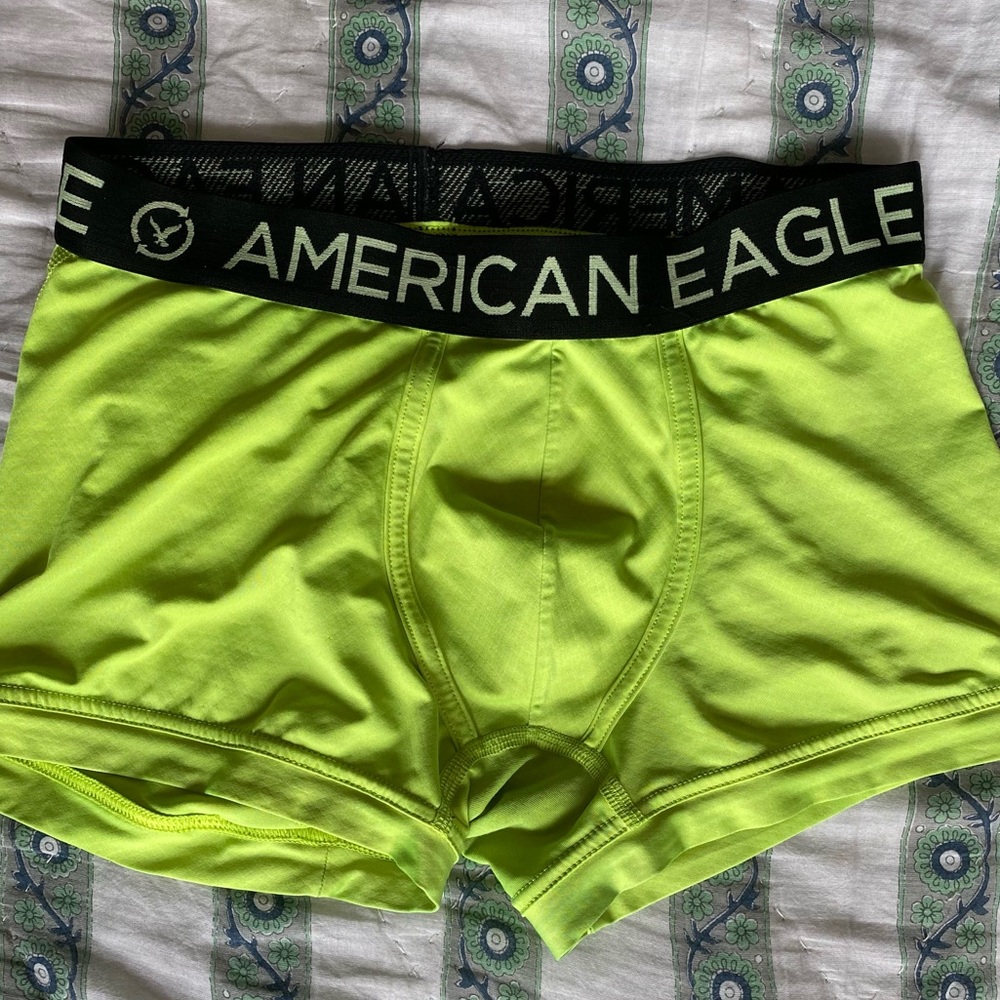 American Eagle - High Stretch Boxer Briefs // Neon Green (M)